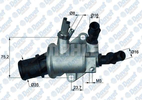MAHLE TI14388 Termostat Komple (88c) (Th6978.88j) Grande Punto Croma Astra H Vectra C Zafira Signum 1.9cdti